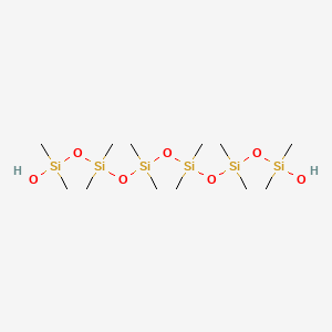 molecular formula C12H38O7Si6 B3052318 Dodecamethylhexasiloxane-1,11-diol CAS No. 4029-00-9