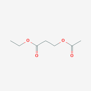 molecular formula C7H12O4 B3052326 Propanoic acid, 3-(acetyloxy)-, ethyl ester CAS No. 40326-37-2