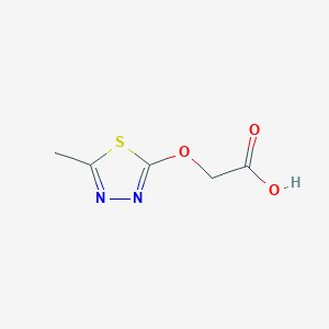 molecular formula C5H6N2O3S B3052327 [(5-Methyl-1,3,4-thiadiazol-2-yl)oxy]acetic acid CAS No. 40352-31-6