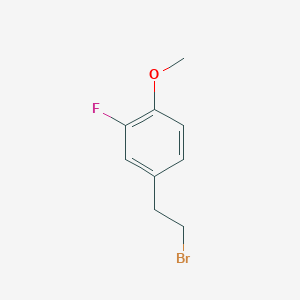molecular formula C9H10BrFO B3052333 4-(2-Bromoethyl)-2-fluoro-1-methoxybenzene CAS No. 404-89-7