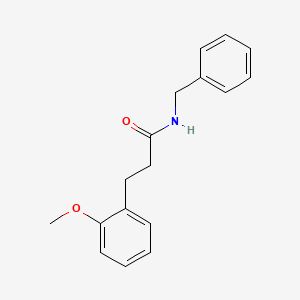 molecular formula C17H19NO2 B3052341 Hydrocinnamamide, N-benzyl-2-methoxy- CAS No. 40478-32-8