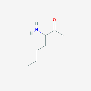 molecular formula C7H15NO B3052347 3-Aminoheptan-2-one CAS No. 40513-33-5