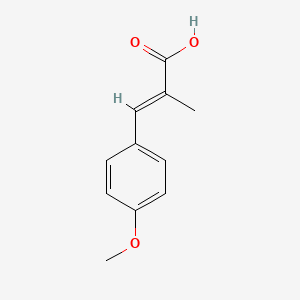 molecular formula C11H12O3 B3052349 2-Propenoic acid, 3-(4-methoxyphenyl)-2-methyl-, (2E)- CAS No. 40527-52-4