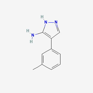 molecular formula C10H11N3 B3052350 4-(3-methylphenyl)-1H-pyrazol-3-amine CAS No. 40545-62-8