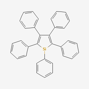 molecular formula C34H25Si B3052368 1,2,3,4,5-Pentaphenyl-1H-silole CAS No. 4071-98-1