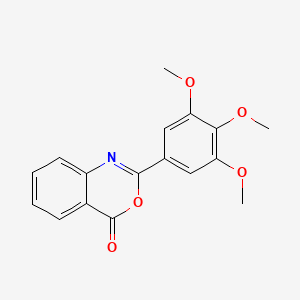 molecular formula C17H15NO5 B3052370 2-(3,4,5-Trimethoxyphenyl)-4h-3,1-benzoxazin-4-one CAS No. 40728-74-3