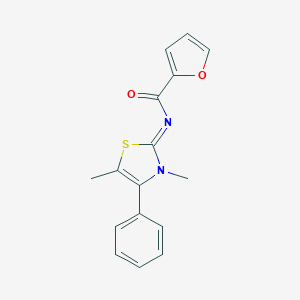 molecular formula C16H14N2O2S B305245 N-(3,5-dimethyl-4-phenyl-1,3-thiazol-2(3H)-ylidene)-2-furamide 