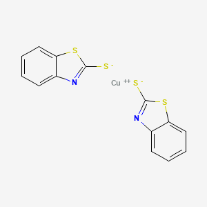 molecular formula C14H8CuN2S4 B3052461 巯基苯并噻唑铜 CAS No. 4162-43-0
