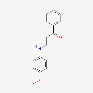 molecular formula C16H17NO2 B3052468 3-((4-Methoxyphenyl)amino)-1-phenylpropan-1-one CAS No. 4173-65-3