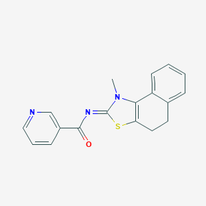molecular formula C18H15N3OS B305247 N-(1-methyl-4,5-dihydronaphtho[1,2-d][1,3]thiazol-2(1H)-ylidene)nicotinamide 