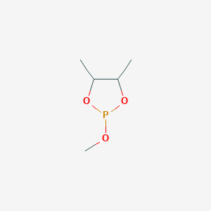 molecular formula C5H11O3P B3052477 2-Methoxy-4,5-dimethyl-1,3,2-dioxaphospholane CAS No. 41821-87-8