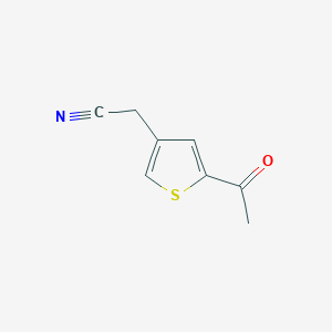 molecular formula C8H7NOS B3052492 2-Acetyl-4-(cyanomethyl)thiophene CAS No. 41908-05-8