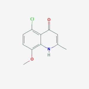 molecular formula C11H10ClNO2 B3052524 5-Chloro-8-methoxy-2-methylquinolin-4-ol CAS No. 421568-47-0