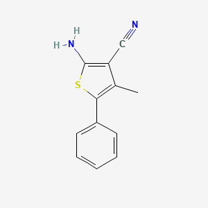 molecular formula C12H10N2S B3052525 2-氨基-4-甲基-5-苯基-3-噻吩甲腈 CAS No. 42160-26-9