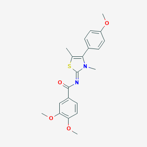 3,4-dimethoxy-N-(4-(4-methoxyphenyl)-3,5-dimethyl-1,3-thiazol-2(3H)-ylidene)benzamide