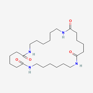 molecular formula C24H44N4O4 B3052558 1,8,15,22-Tetraazacyclooctacosane-2,7,16,21-tetrone CAS No. 4238-35-1