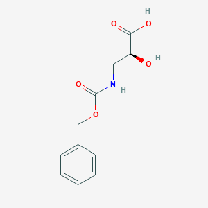 molecular formula C11H13NO5 B3052570 （2S）-3-{[(苄氧羰基）氨基]-2-羟基丙酸} CAS No. 42491-79-2