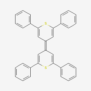 molecular formula C34H24S2 B3052578 4H-Thiopyran, 4-(2,6-diphenyl-4H-thiopyran-4-ylidene)-2,6-diphenyl- CAS No. 42506-60-5