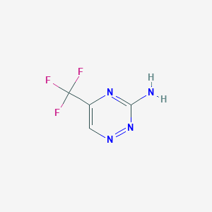 molecular formula C4H3F3N4 B3052585 5-(Trifluoromethyl)-1,2,4-triazin-3-amine CAS No. 425378-65-0