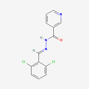 molecular formula C13H9Cl2N3O B3052592 Picolinic acid, (2,6-dichlorobenzylidene)hydrazide CAS No. 42596-07-6