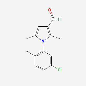 molecular formula C14H14ClNO B3052618 1-(5-chloro-2-methylphenyl)-2,5-dimethyl-1H-pyrrole-3-carbaldehyde CAS No. 428466-65-3