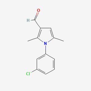 molecular formula C13H12ClNO B3052619 1-(3-chlorophenyl)-2,5-dimethyl-1H-pyrrole-3-carbaldehyde CAS No. 428467-92-9