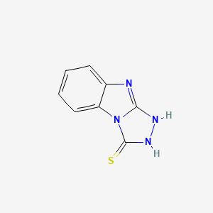 molecular formula C8H6N4S B3052623 9H-[1,2,4]triazolo[4,3-a]benzimidazole-3-thiol CAS No. 4290-98-6