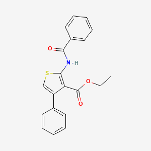 molecular formula C20H17NO3S B3052642 Ethyl 2-benzamido-4-phenylthiophene-3-carboxylate CAS No. 43088-49-9
