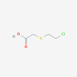 molecular formula C4H7ClO2S B3052656 [(2-Chloroethyl)sulfanyl]acetic acid CAS No. 4332-50-7