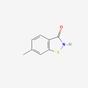 molecular formula C8H7NOS B3052661 1,2-苯并噻唑啉-3-酮，6-甲基- CAS No. 4337-47-7