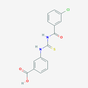 molecular formula C15H11ClN2O3S B3052663 3-({[(3-Chlorophenyl)carbonyl]carbamothioyl}amino)benzoic acid CAS No. 433942-71-3