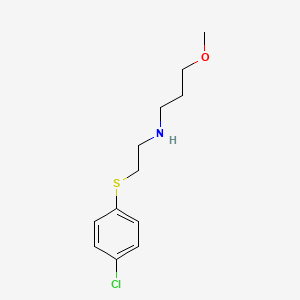 molecular formula C12H18ClNOS B3052666 N-{2-[(4-Chlorophenyl)thio]ethyl}-3-methoxypropan-1-amine CAS No. 433950-30-2
