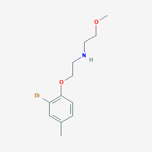 molecular formula C12H18BrNO2 B3052668 2-(2-Bromo-4-methylphenoxy)-N-(2-methoxyethyl)ethanamine CAS No. 434303-01-2