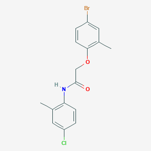 molecular formula C16H15BrClNO2 B3052669 2-(4-bromo-2-methylphenoxy)-N-(4-chloro-2-methylphenyl)acetamide CAS No. 434305-75-6