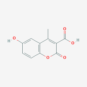 molecular formula C11H8O5 B3052677 6-hydroxy-4-methyl-2-oxo-2H-chromene-3-carboxylic acid CAS No. 435297-35-1