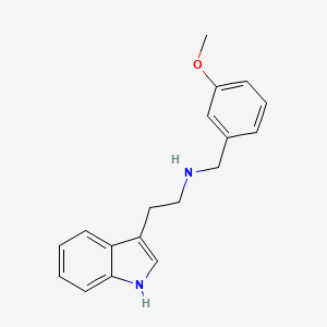 molecular formula C18H21N2O+ B3052678 [2-(1H-吲哚-3-基)-乙基]-(3-甲氧基-苄基)-胺 CAS No. 435342-06-6