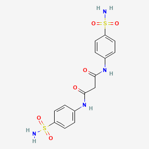 molecular formula C15H16N4O6S2 B3052679 N,N'-Bis-(4-sulfamoyl-phenyl)-malonamide CAS No. 4354-82-9