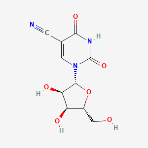 molecular formula C10H11N3O6 B3052719 5-Cyanouridine CAS No. 4425-57-4