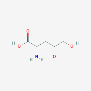 molecular formula C5H9NO4 B3052724 2-Amino-5-hydroxy-4-oxopentanoic acid CAS No. 4439-84-3