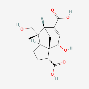 molecular formula C15H20O6 B3052732 Shellolic acid CAS No. 4448-95-7