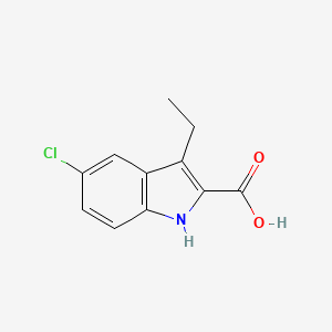 molecular formula C11H10ClNO2 B3052750 5-chloro-3-ethyl-1H-indole-2-carboxylic acid CAS No. 446830-67-7
