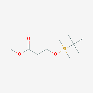 molecular formula C10H22O3Si B3052760 丙酸，3-[[(1,1-二甲基乙基)二甲基甲硅烷基]氧基]-，甲酯 CAS No. 448944-56-7
