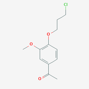 molecular formula C12H15ClO3 B030528 1-(4-(3-氯丙氧基)-3-甲氧基苯基)乙酮 CAS No. 58113-30-7