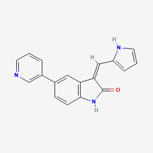 2H-Indol-2-one, 1,3-dihydro-5-(3-pyridinyl)-3-(1H-pyrrol-2-ylmethylene)-
