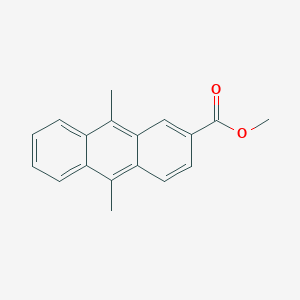 molecular formula C18H16O2 B3052876 2-Anthracenecarboxylic acid, 9,10-dimethyl-, methyl ester CAS No. 473773-74-9