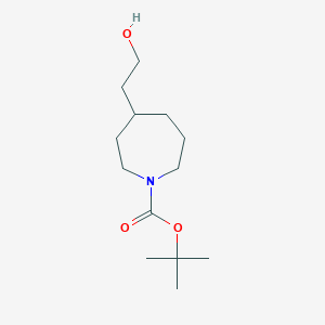 molecular formula C13H25NO3 B3052877 Tert-butyl 4-(2-hydroxyethyl)azepane-1-carboxylate CAS No. 473836-98-5