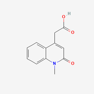 molecular formula C12H11NO3 B3052894 (1-Methyl-2-oxo-1,2-dihydro-4-quinolinyl)acetic acid CAS No. 4764-79-8
