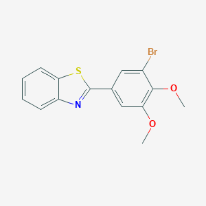 molecular formula C15H12BrNO2S B305291 2-(3-Bromo-4,5-dimethoxyphenyl)-1,3-benzothiazole 
