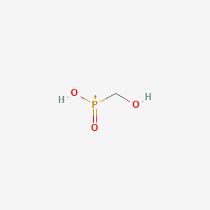 molecular formula CH4O3P+ B3052936 Hydroxymethylphosphinic acid CAS No. 4886-44-6