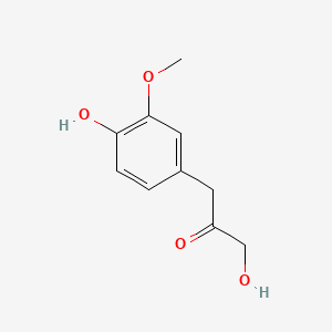 molecular formula C10H12O4 B3052940 2-Propanone, 1-hydroxy-3-(4-hydroxy-3-methoxyphenyl)- CAS No. 4899-74-5
